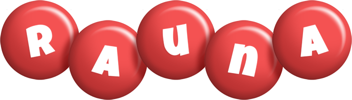 Rauna candy-red logo