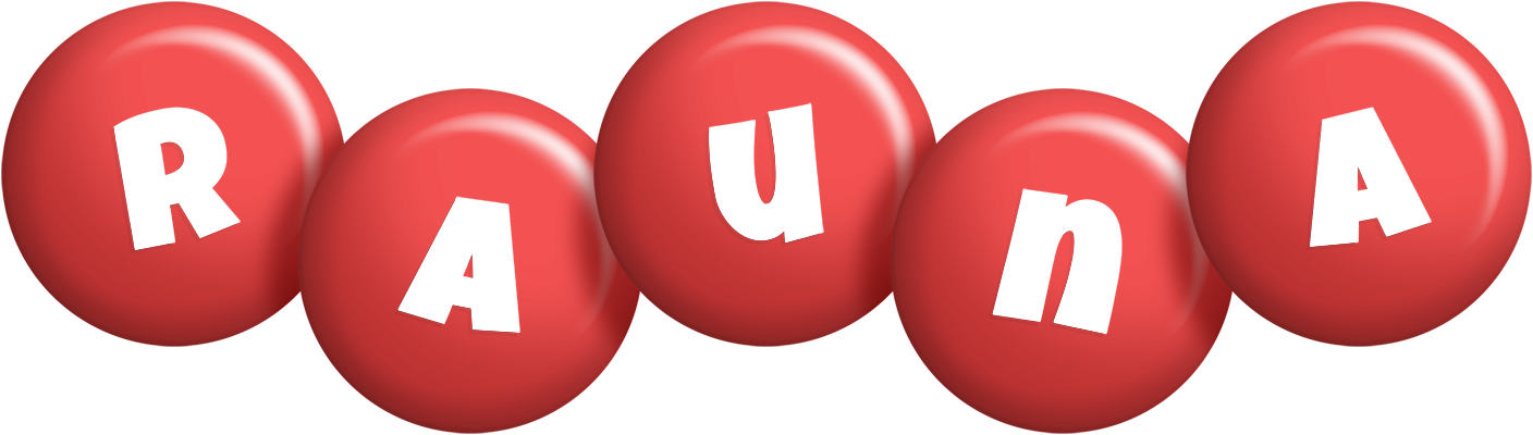 Rauna candy-red logo