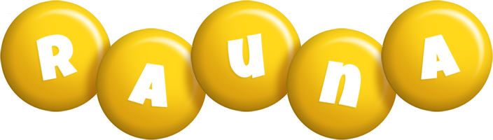 Rauna candy-yellow logo