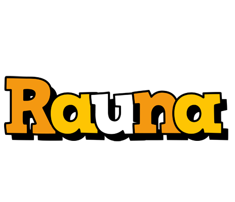 Rauna cartoon logo