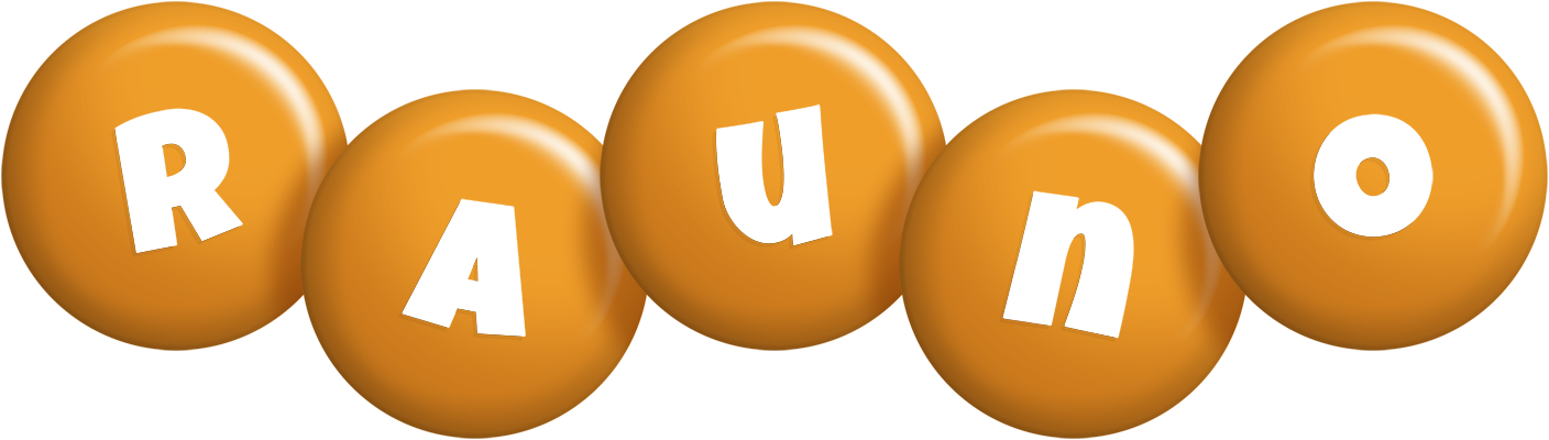 Rauno candy-orange logo