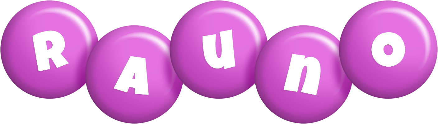 Rauno candy-purple logo