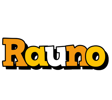 Rauno cartoon logo