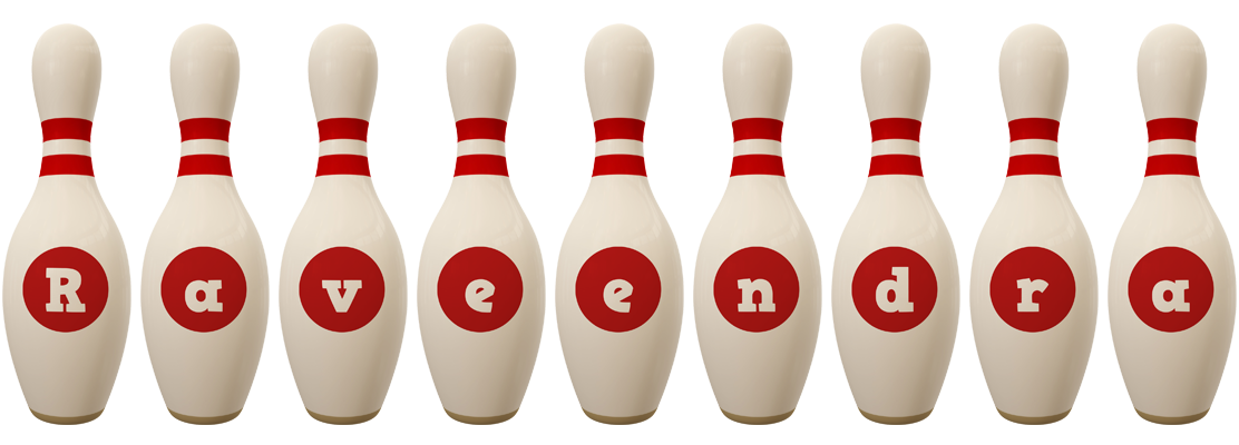 Raveendra bowling-pin logo