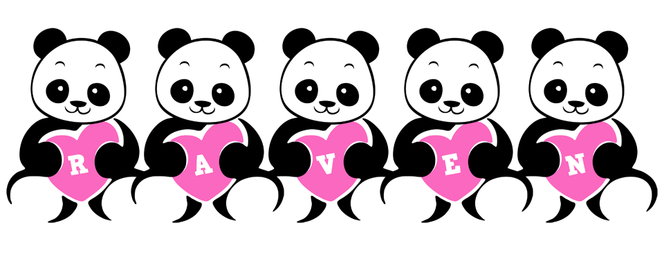 Raven love-panda logo