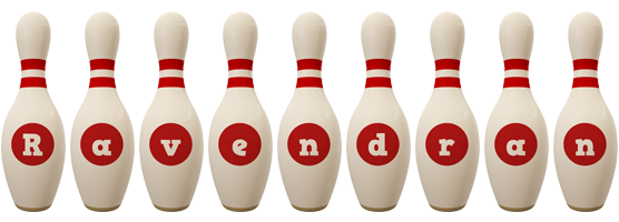 Ravendran bowling-pin logo