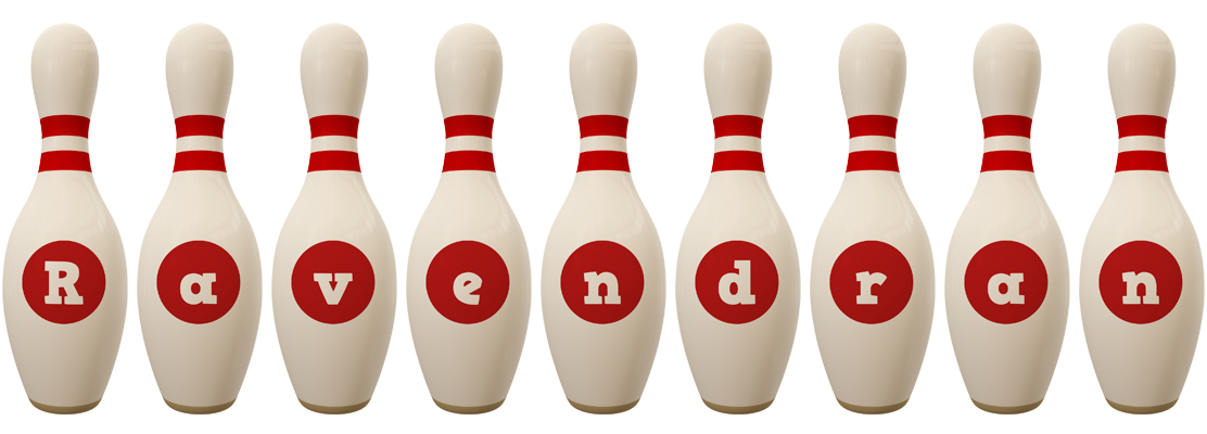 Ravendran bowling-pin logo