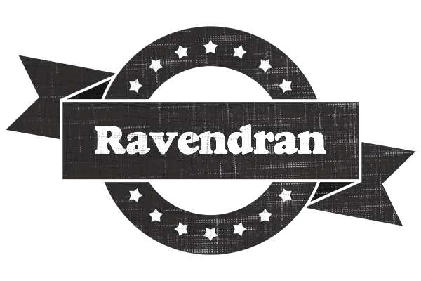 Ravendran grunge logo