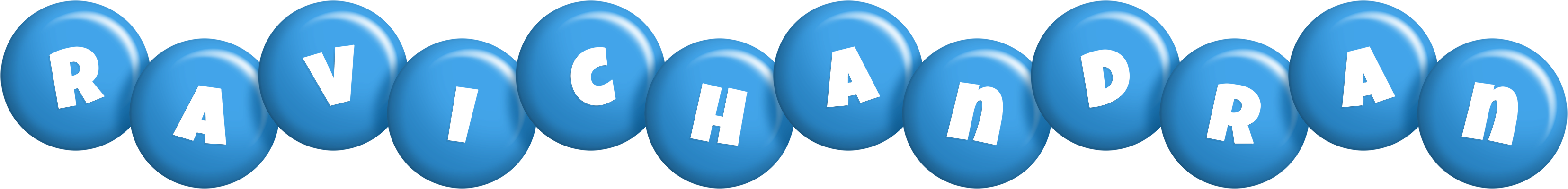 Ravichandran candy-blue logo