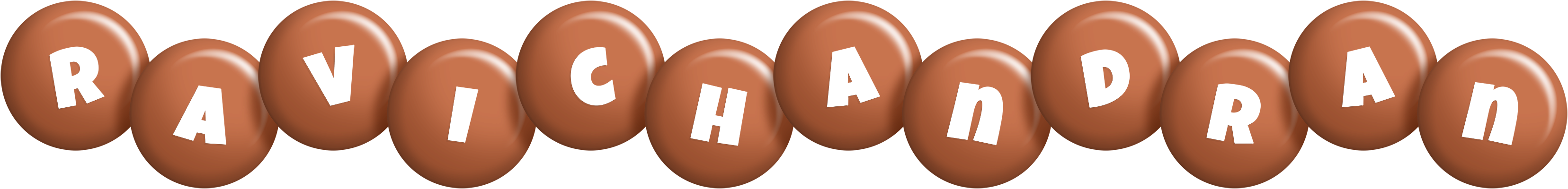 Ravichandran candy-brown logo