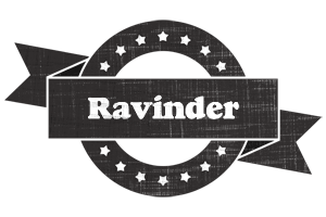 Ravinder grunge logo