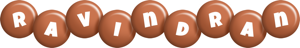 Ravindran candy-brown logo