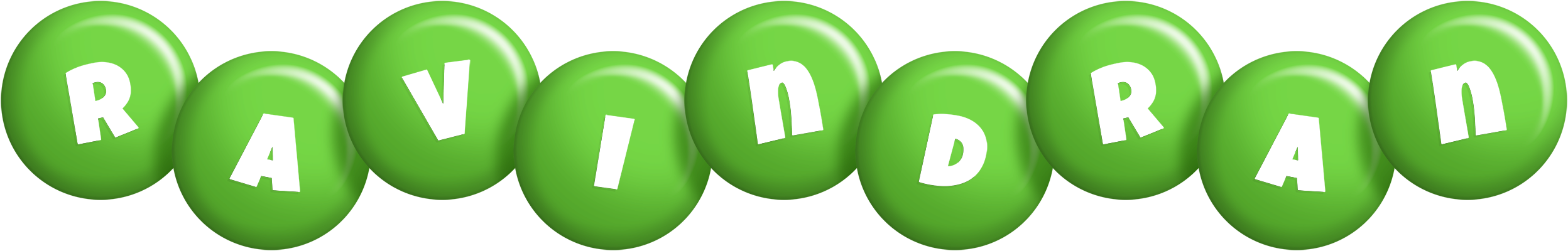 Ravindran candy-green logo