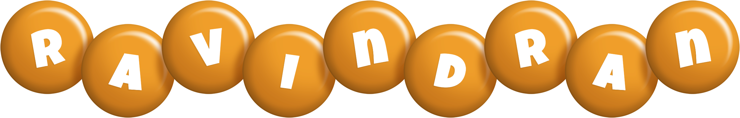 Ravindran candy-orange logo