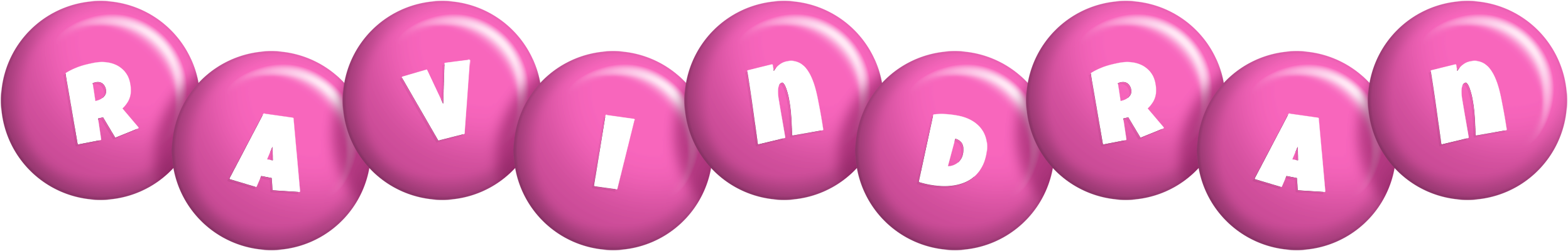 Ravindran candy-pink logo