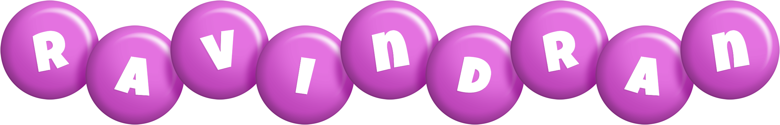 Ravindran candy-purple logo