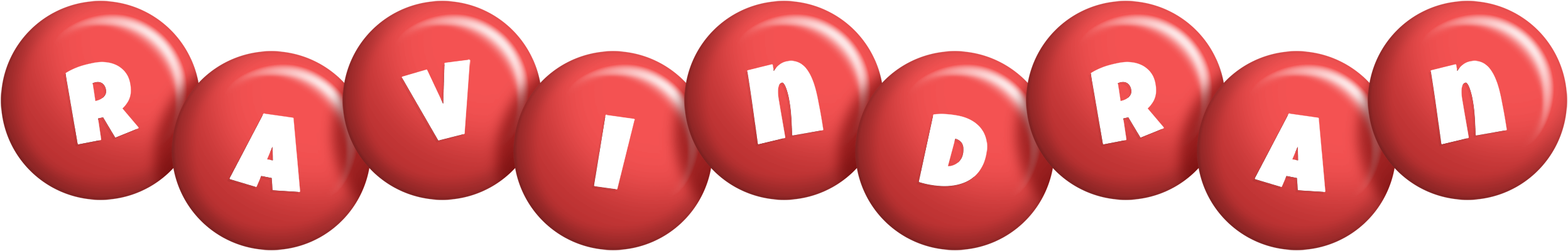 Ravindran candy-red logo