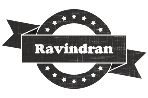 Ravindran grunge logo