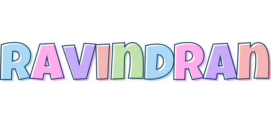 Ravindran pastel logo