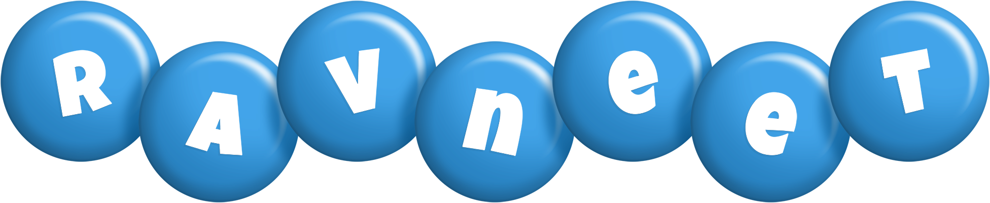 Ravneet candy-blue logo