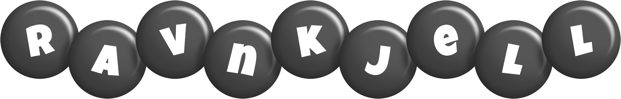Ravnkjell candy-black logo