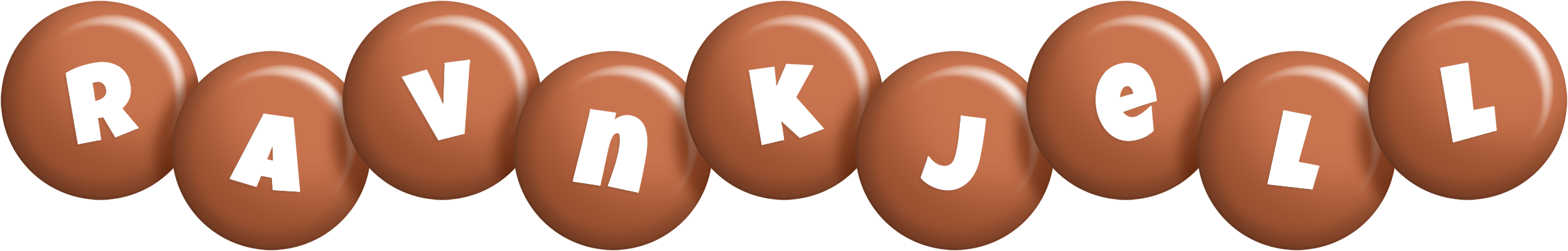 Ravnkjell candy-brown logo