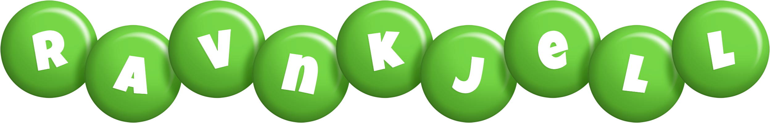 Ravnkjell candy-green logo