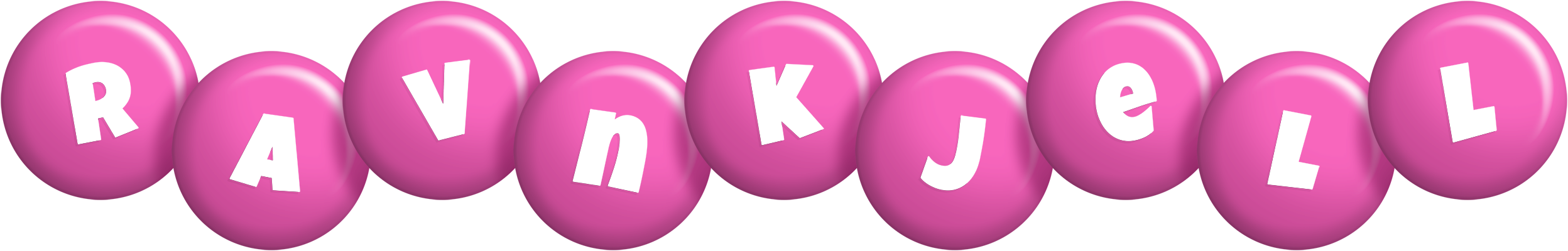Ravnkjell candy-pink logo