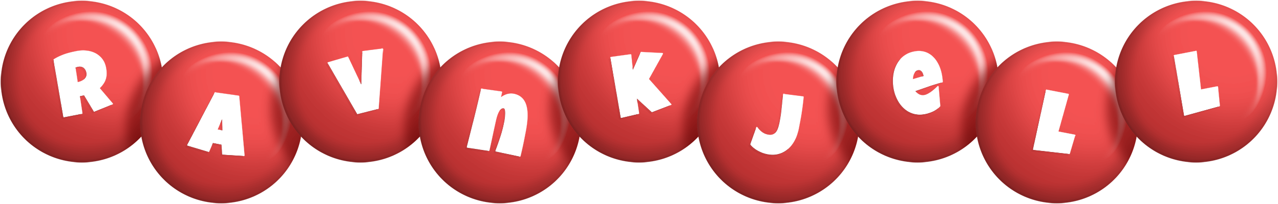 Ravnkjell candy-red logo