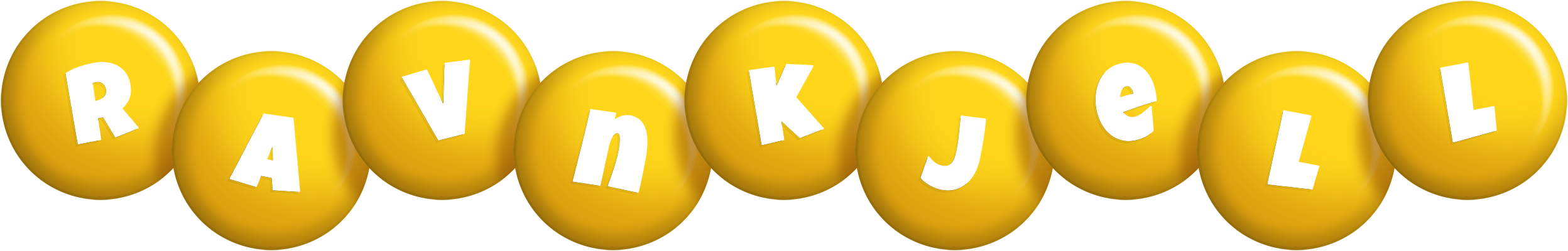 Ravnkjell candy-yellow logo