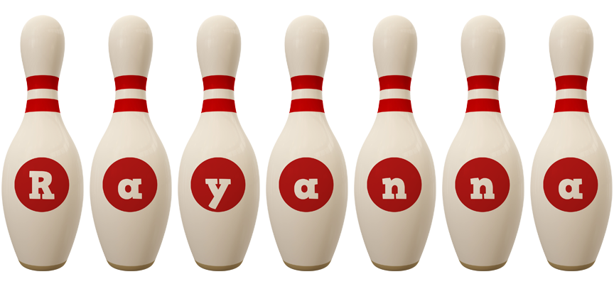 Rayanna bowling-pin logo
