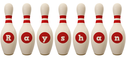 Rayshan bowling-pin logo