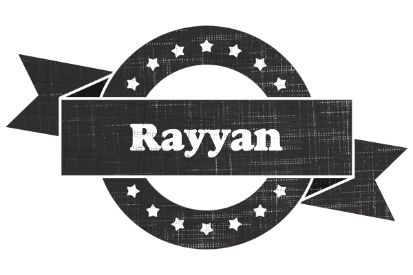 Rayyan grunge logo