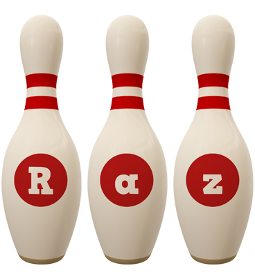 Raz bowling-pin logo