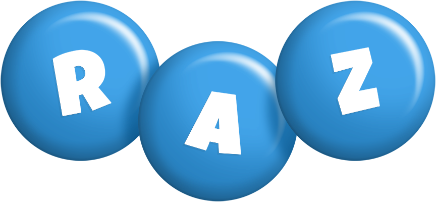 Raz candy-blue logo