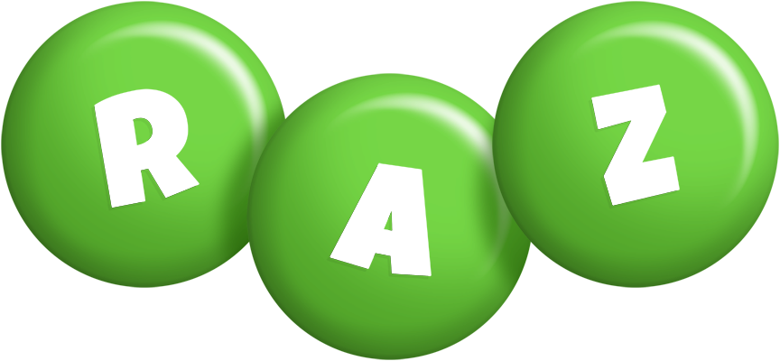Raz candy-green logo