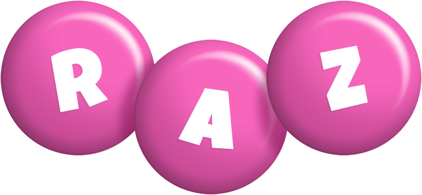 Raz candy-pink logo