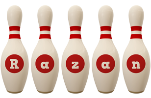 Razan bowling-pin logo