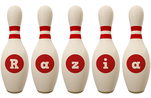 Razia bowling-pin logo