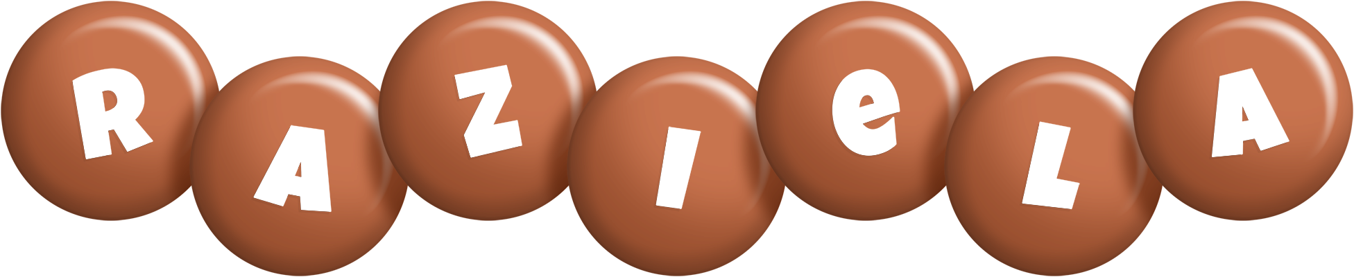 Raziela candy-brown logo