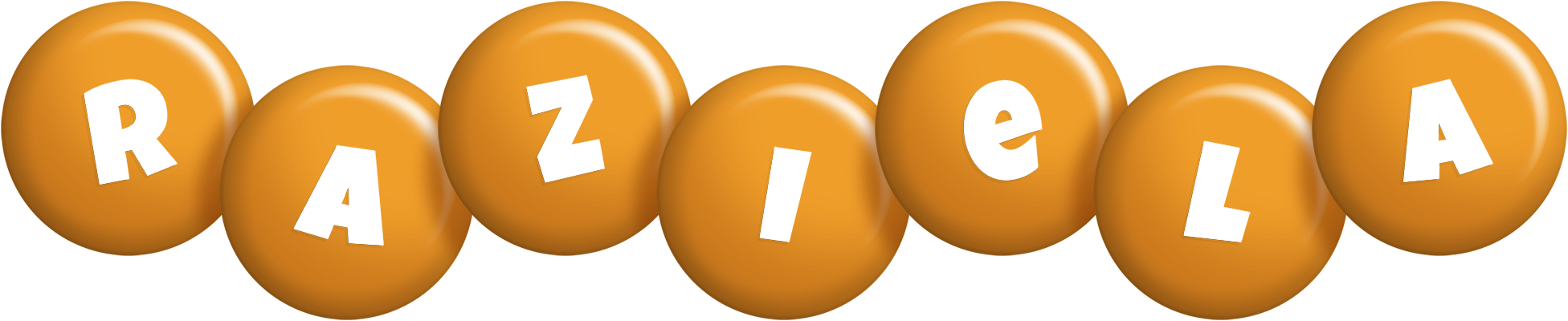 Raziela candy-orange logo