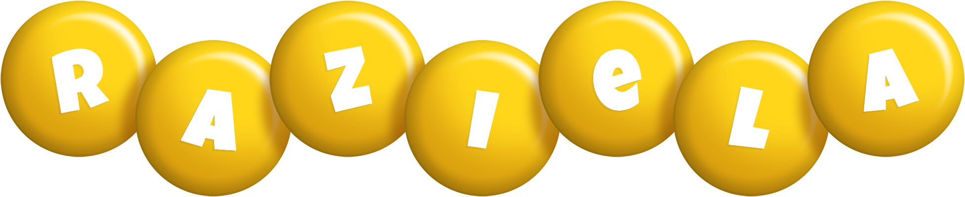 Raziela candy-yellow logo