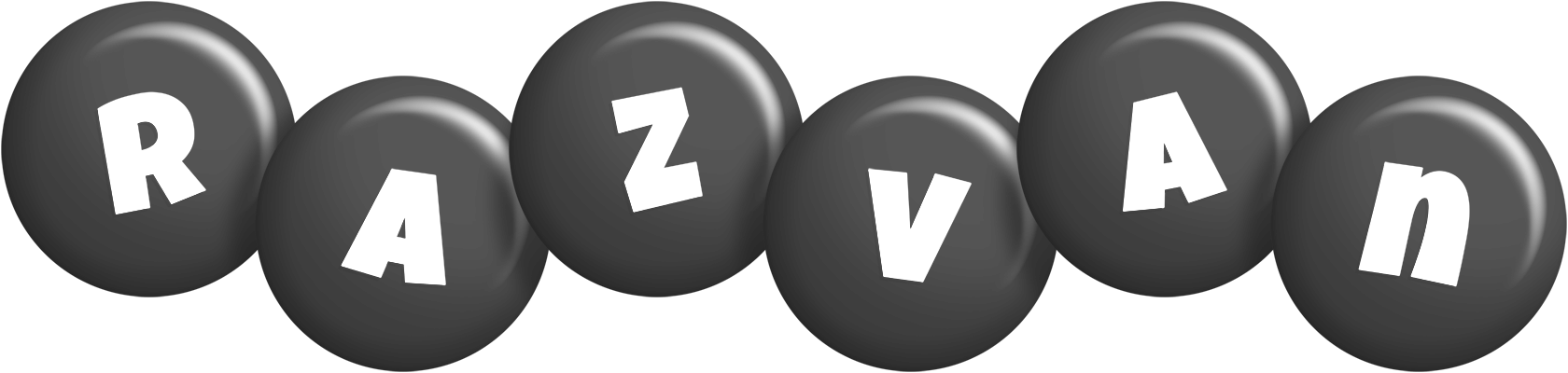 Razvan candy-black logo