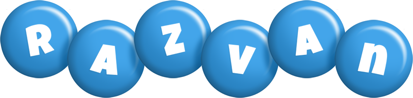 Razvan candy-blue logo