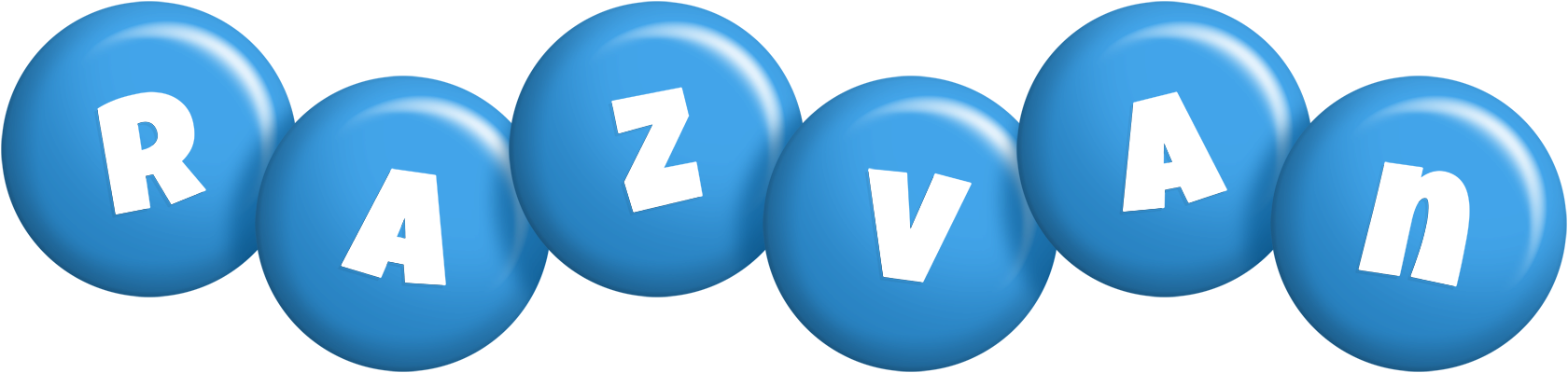 Razvan candy-blue logo