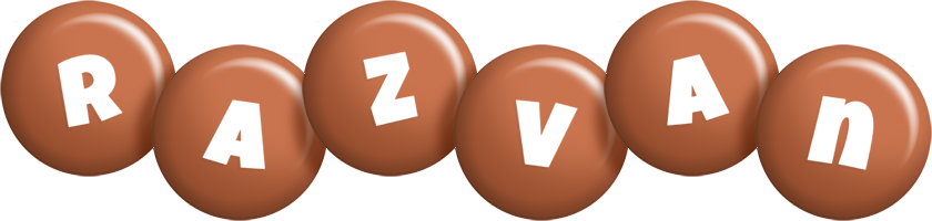 Razvan candy-brown logo