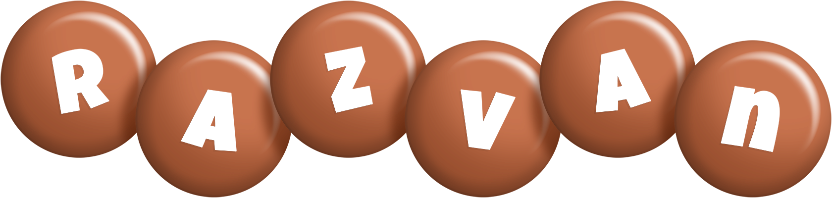Razvan candy-brown logo