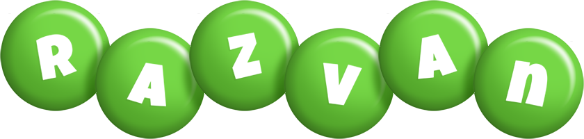 Razvan candy-green logo
