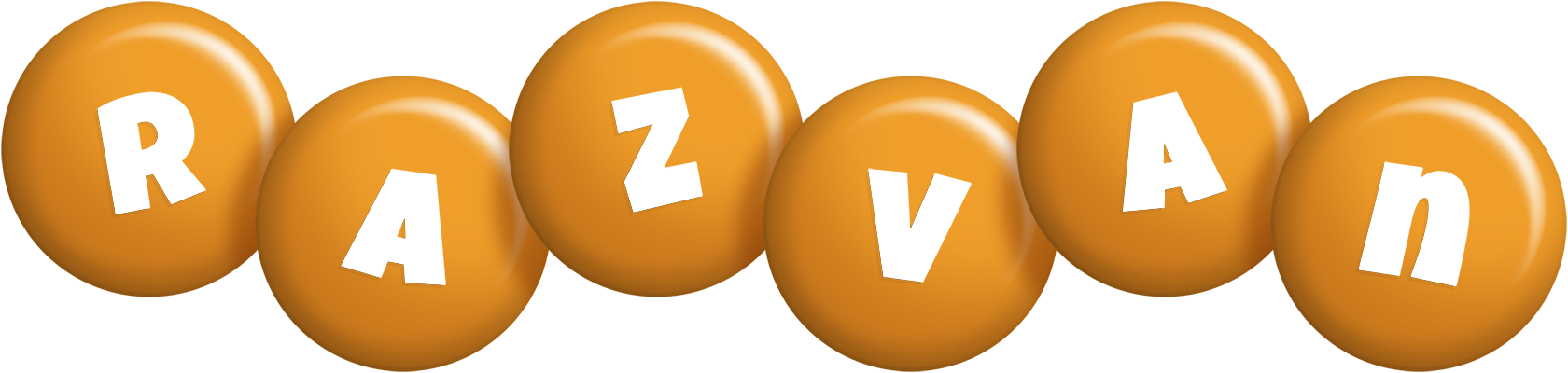 Razvan candy-orange logo