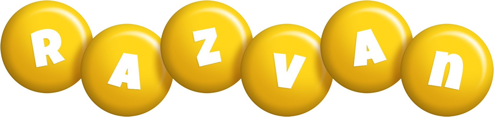 Razvan candy-yellow logo